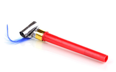 Party whistle isolated on white