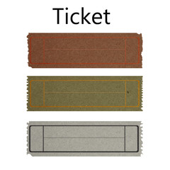 vintage ticket made by grunge recycle paper