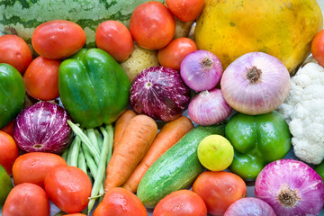 fresh vegetables and fruits