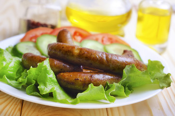 baked sausages