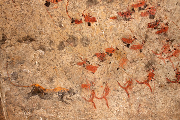 Bushmen (san) rock painting, South Africa