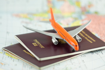 Fototapeta passeport, voyage par avion obraz