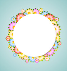 Flower bubble template