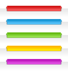 Colorful folded paper navigation menu backgrounds