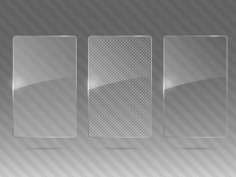 Glass framework set. Vector illustration.