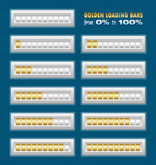 Golden loading bars