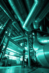 Industrial zone, installation of Steel pipelines and cables in b