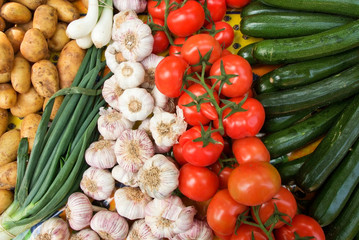 étalage fruit et légume du marché