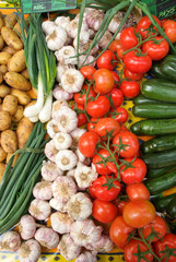 étalage fruit et légume du marché