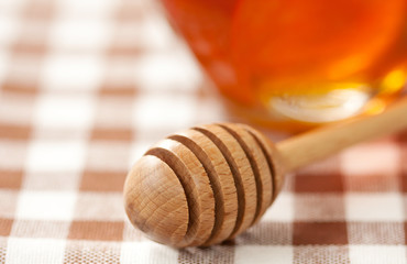 Honey and wood dipper