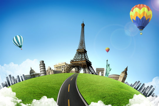 European holidays - travelling background. concept