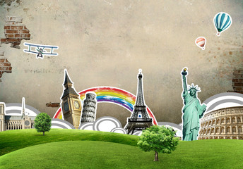 European holidays - travelling background. concept