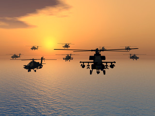 Fototapeta na wymiar Apache Helicopter