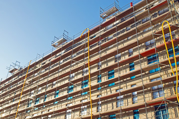 Construction of an apartment house