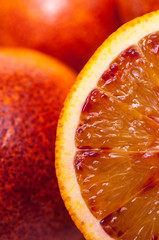 Orangenscheibe einer Blutorange