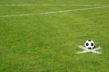 Soccer ball on the field