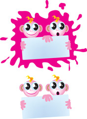 children's plates in their hands