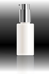 tube spray de crème chromé pour le corp