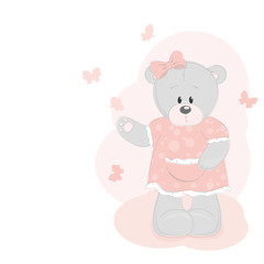 Teddy bear and butterfly