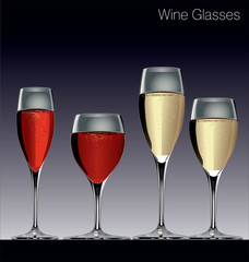 glass of wine set