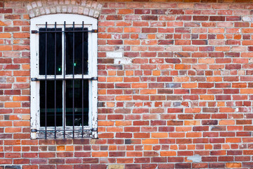 Antique Brick and White Window