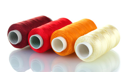 bright bobbin thread isolated on white.