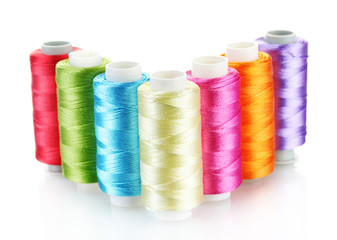 bright bobbin thread isolated on white.