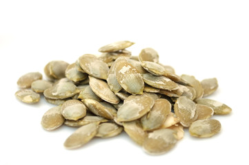 Pumpkin Seeds Isolated on White Background