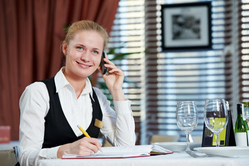 restaurant manager woman at work place