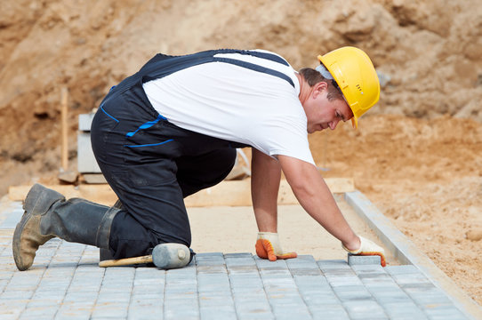 sidewalk pavement construction works