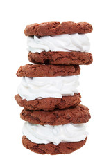 Chocolate Cream Filled Cookie Stack