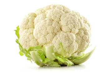 Fresh cauliflower isolated on white
