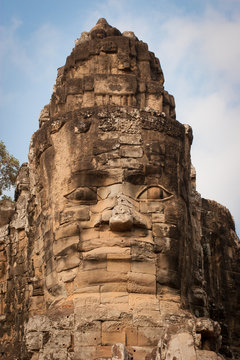 Stone face of Buddha, Angkor Wat, Cambodia