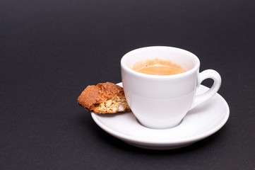 Kaffee Espresso mit Cantuccini