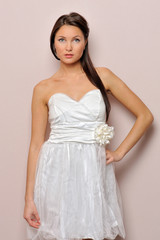 Naklejka premium two beautiful woman in chic dresses.