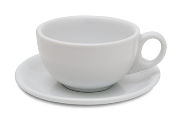 Empty white  cup of coffee or tea