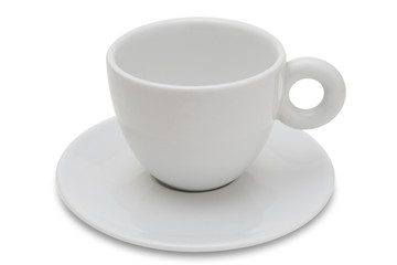 Empty white  cup