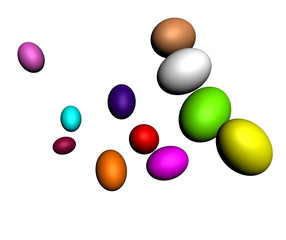 Colorful Easter eggs to Easter.