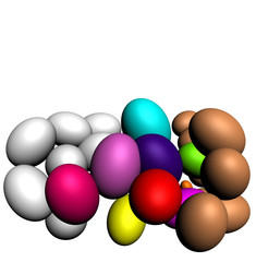 Colorful Easter eggs to Easter.