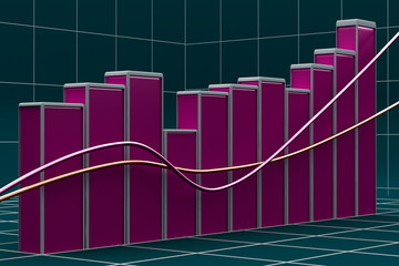 Growing bar chart from color blocks