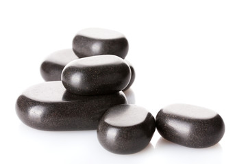 Spa stones isolated on white