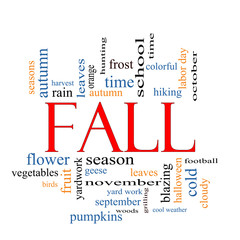 Fall or Autumn Word Cloud Concept