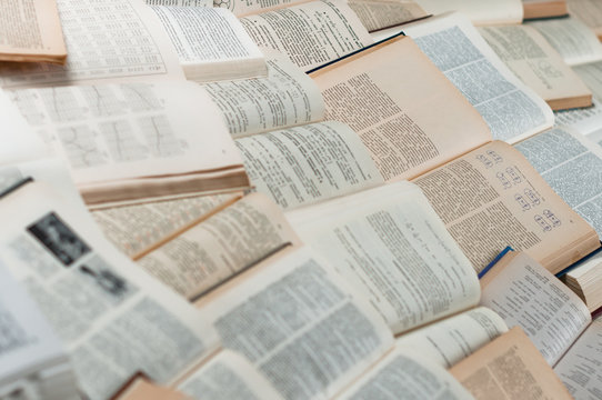 Books laying and making pattern