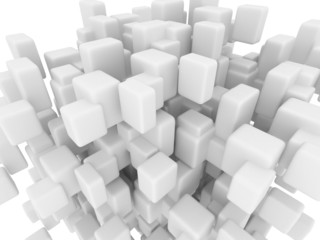 Abstract geometric shapes from smoothed cubes