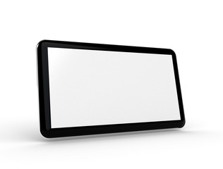 Black generic tablet pc on white background - noname brand