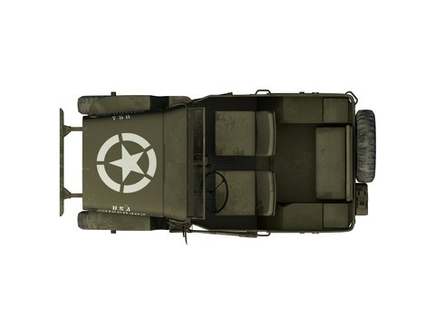 3D Isolated Willys Jeep