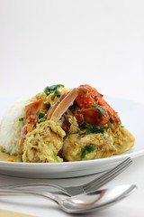 Fried crab with curry powder