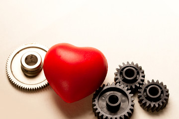 Mechanical ratchets and red heart