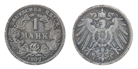 Ancient silver German coin.