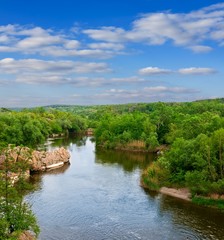 Fototapeta premium summer river landscape